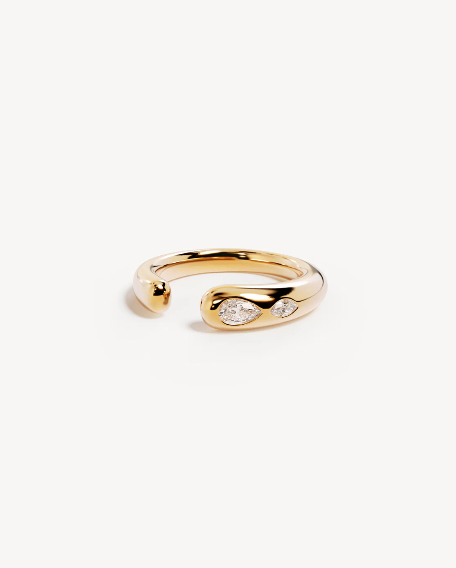 By Charlotte | Dewdrop Ring - 18k Gold Vermeil