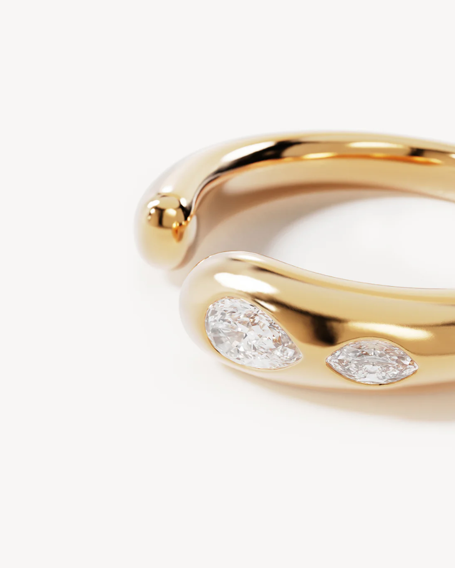 By Charlotte | Dewdrop Ring - 18k Gold Vermeil
