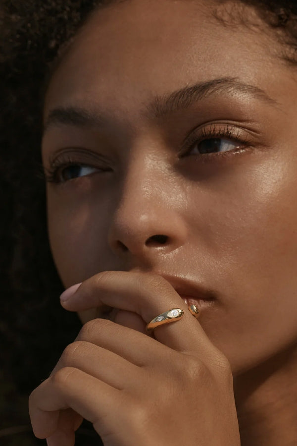 By Charlotte | Dewdrop Ring - 18k Gold Vermeil