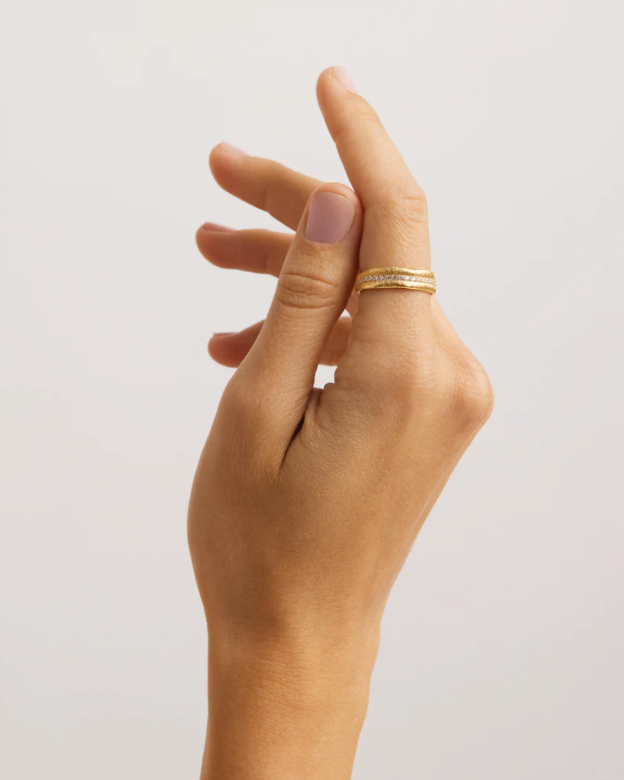By Charlotte | Begin Again Band Ring - 18k Gold Vermeil