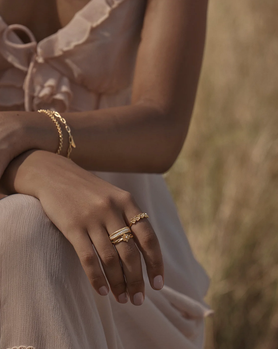 By Charlotte | Begin Again Band Ring - 18k Gold Vermeil