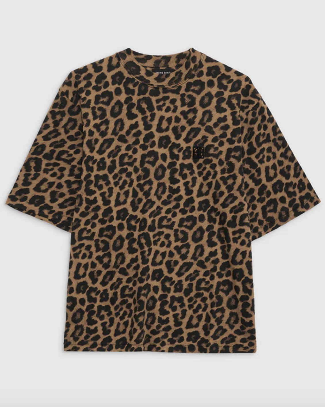 Anine Bing | Avi Tee - Black and Brown Leopard