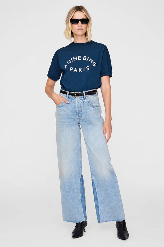 Anine Bing | Jaylin Tee Paris - Washed Navy