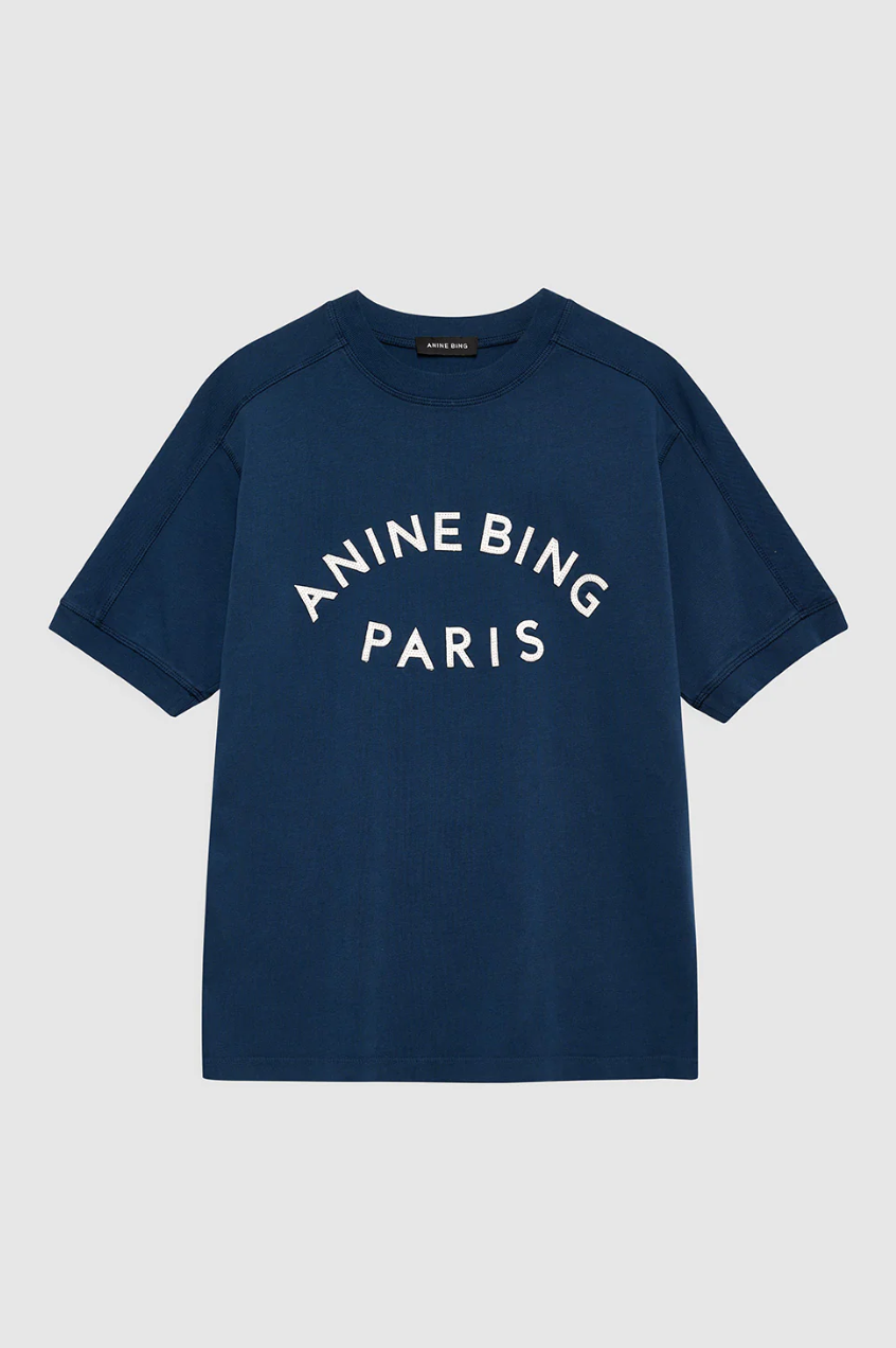 Anine Bing | Jaylin Tee Paris - Washed Navy