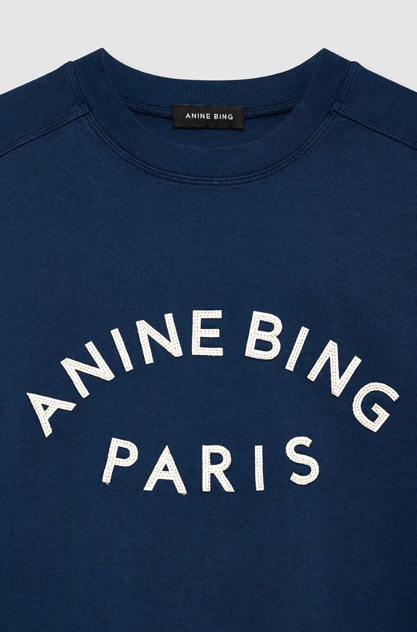 Anine Bing | Jaylin Tee Paris - Washed Navy
