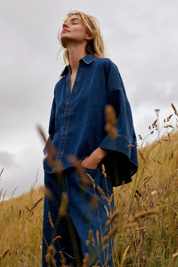 summum || Kimono Blouse - Denim