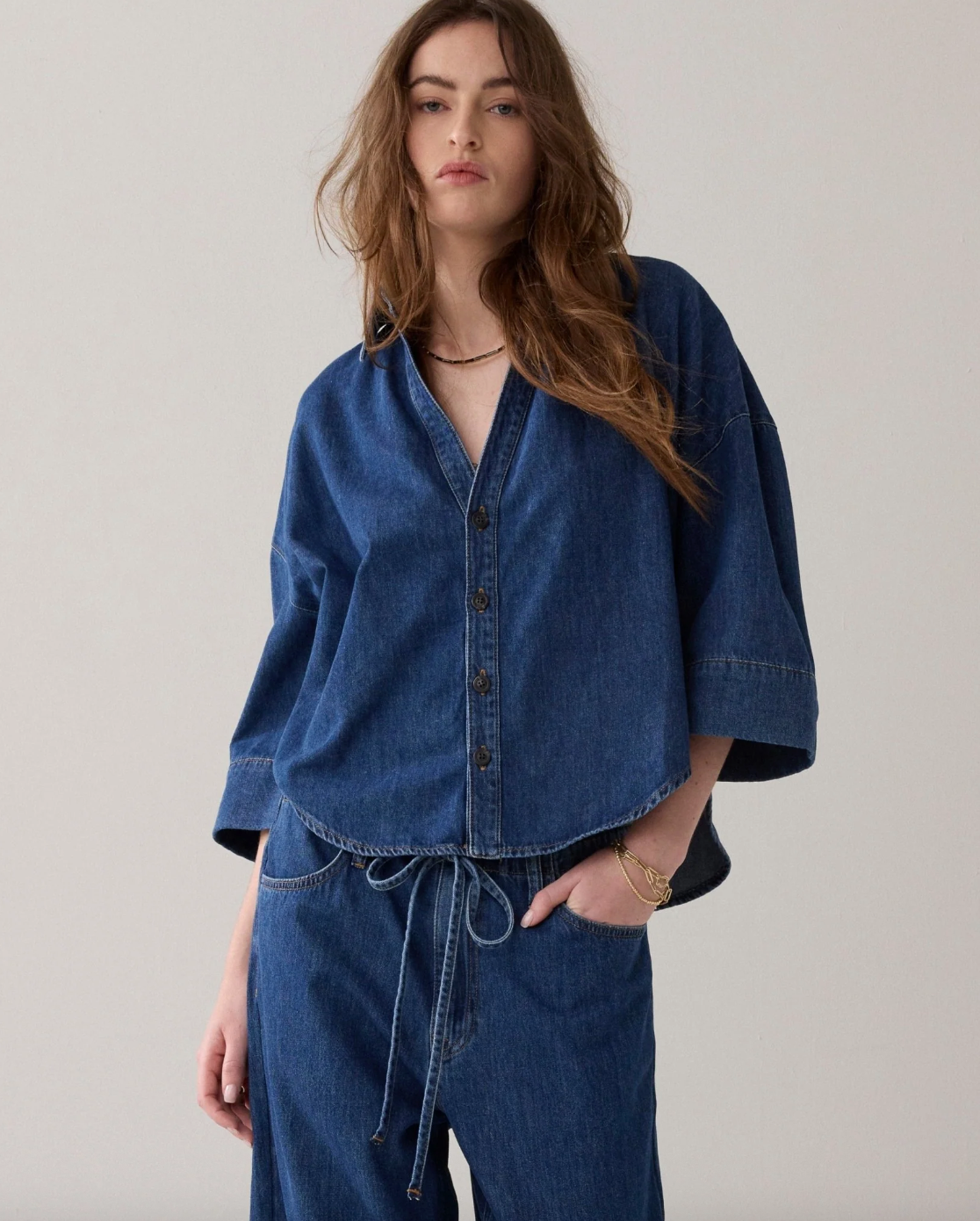 summum || Kimono Blouse - Denim