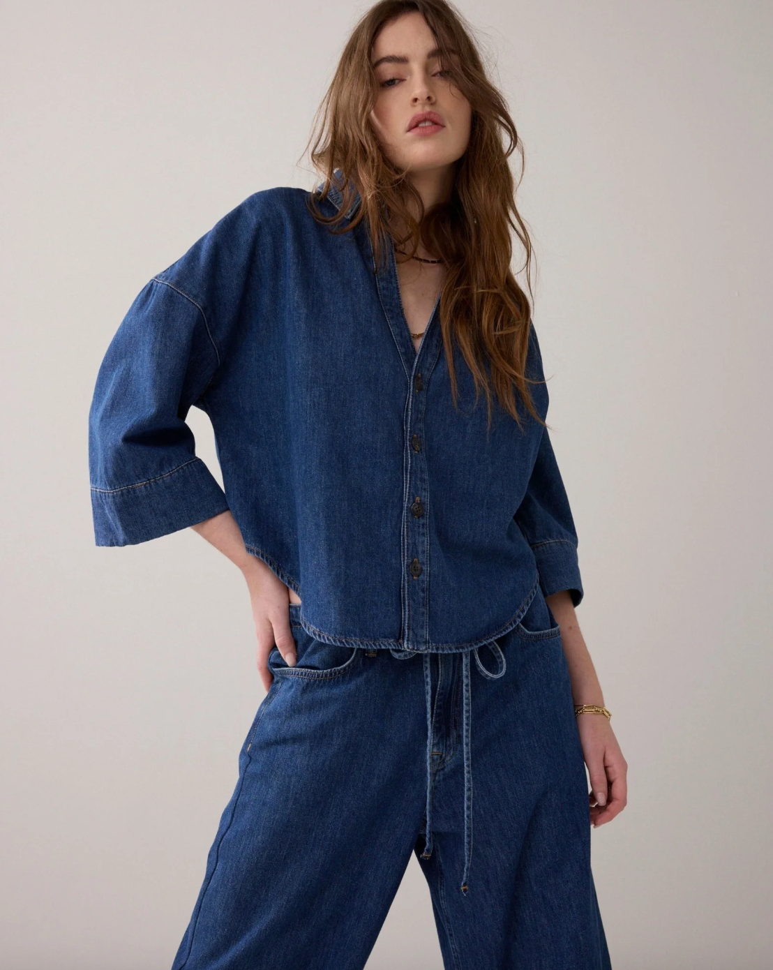 summum || Kimono Blouse - Denim