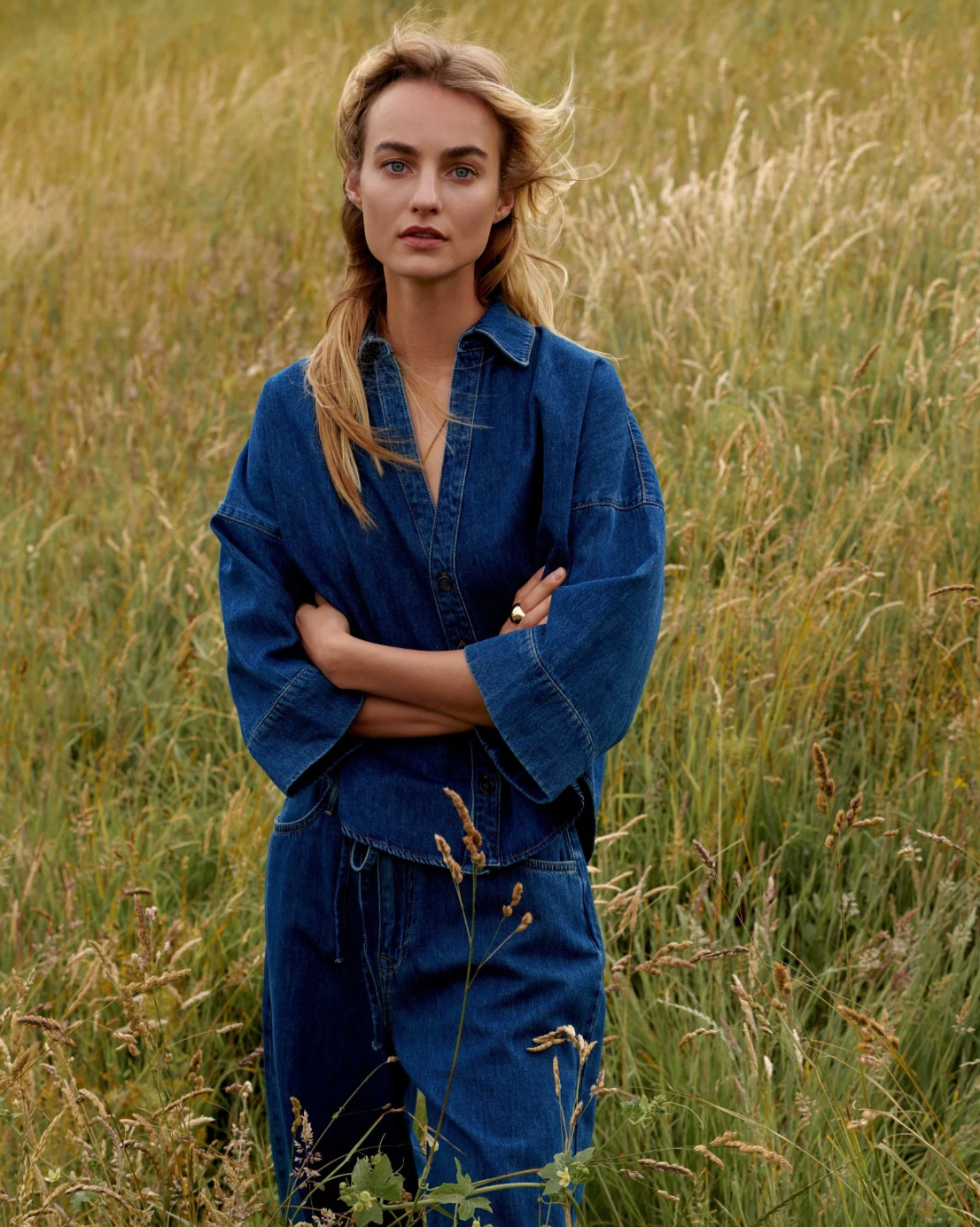 summum || Kimono Blouse - Denim