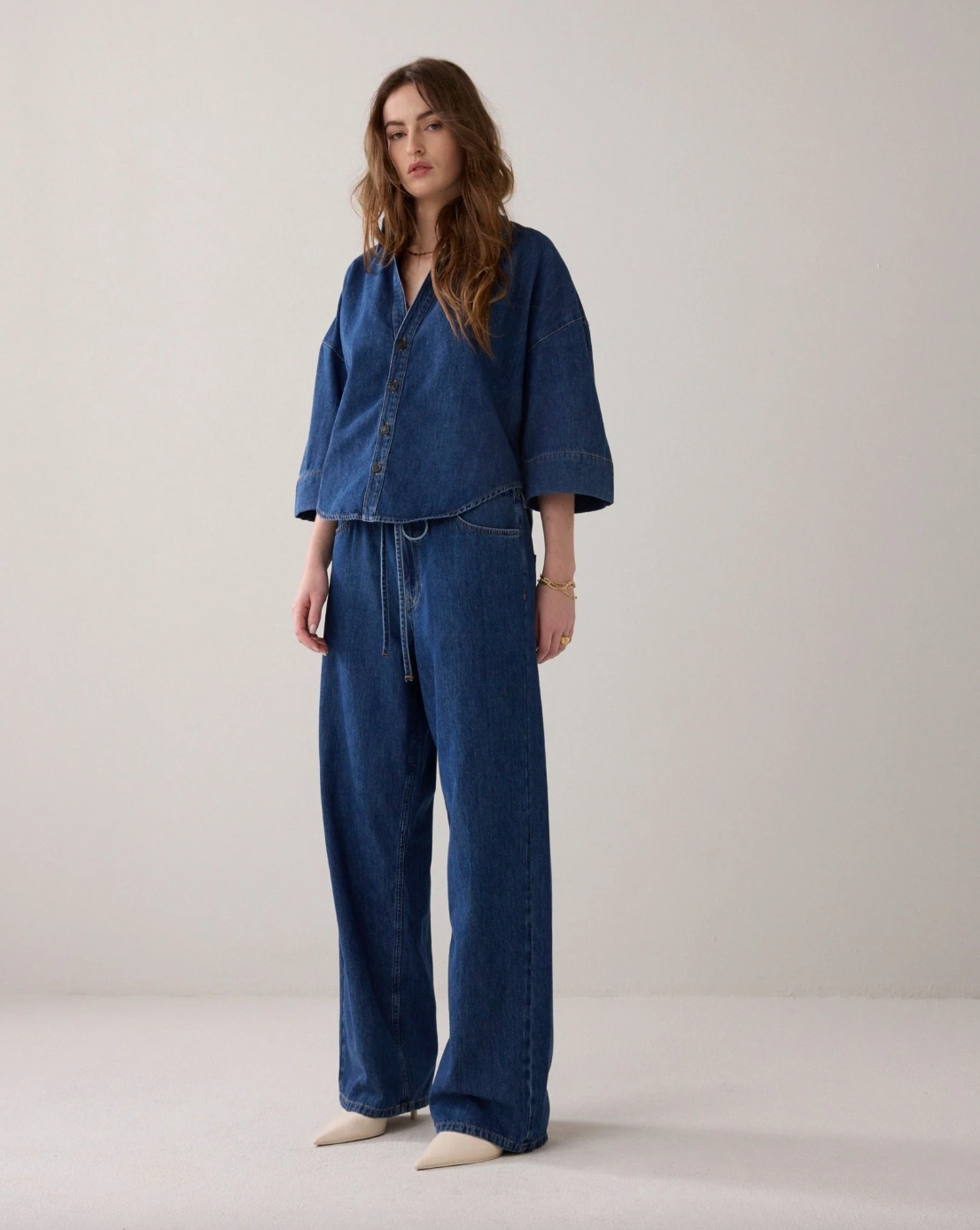 summum || Kimono Blouse - Denim