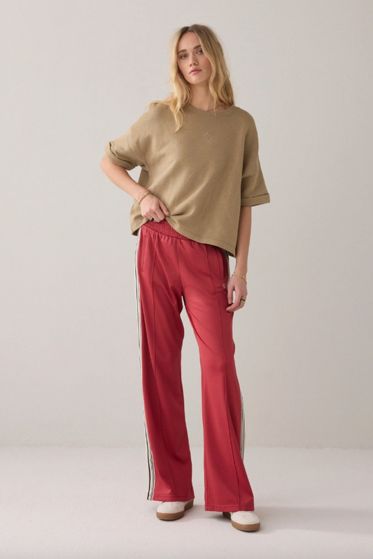 summum || Trackpants with Pintuck - Red