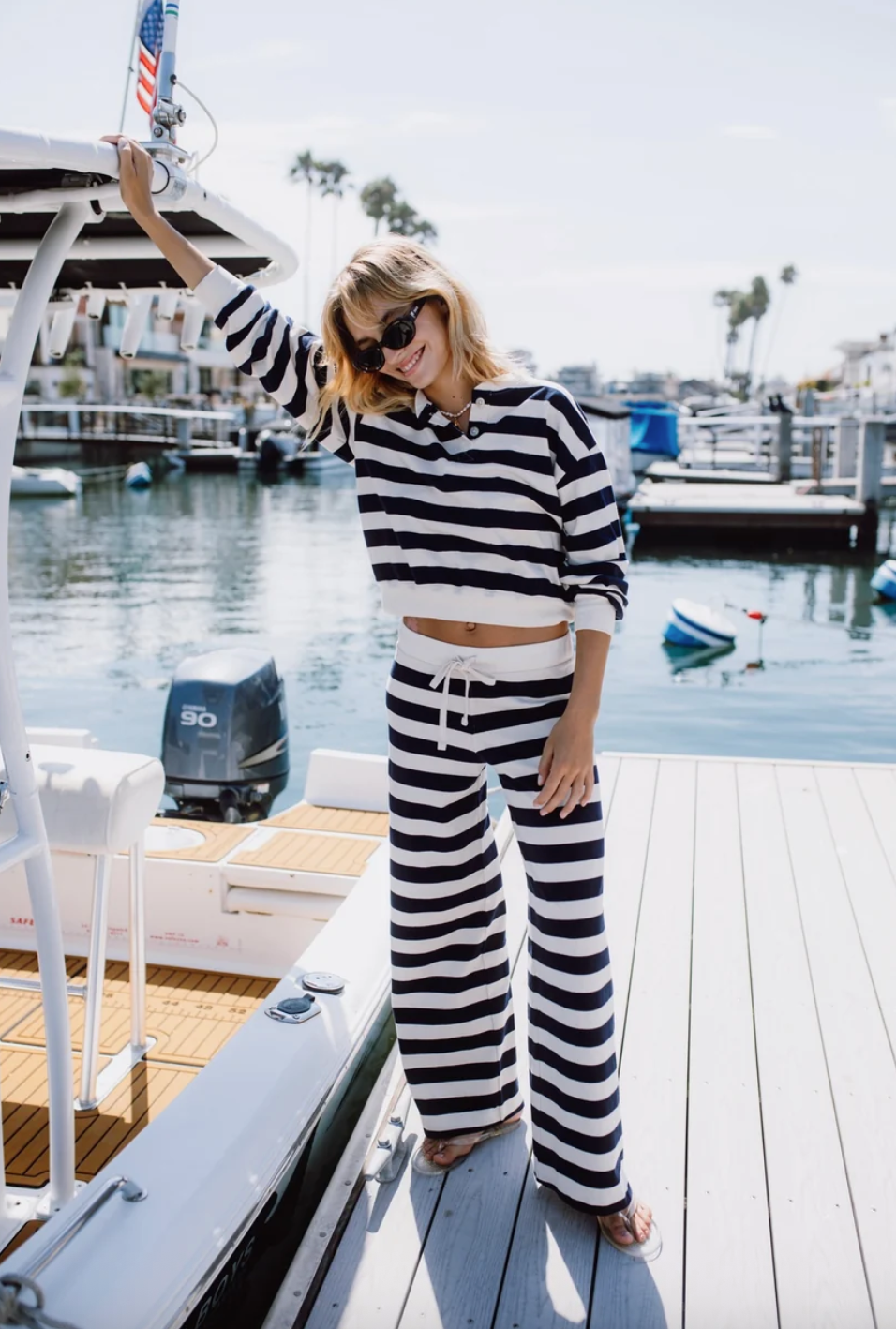 all time favourite | Sailor Pant - Navy Stripe
