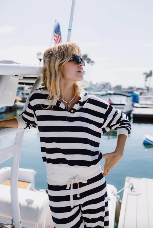 all time favourite | Sailor Sweatshirt - Navy Stripe