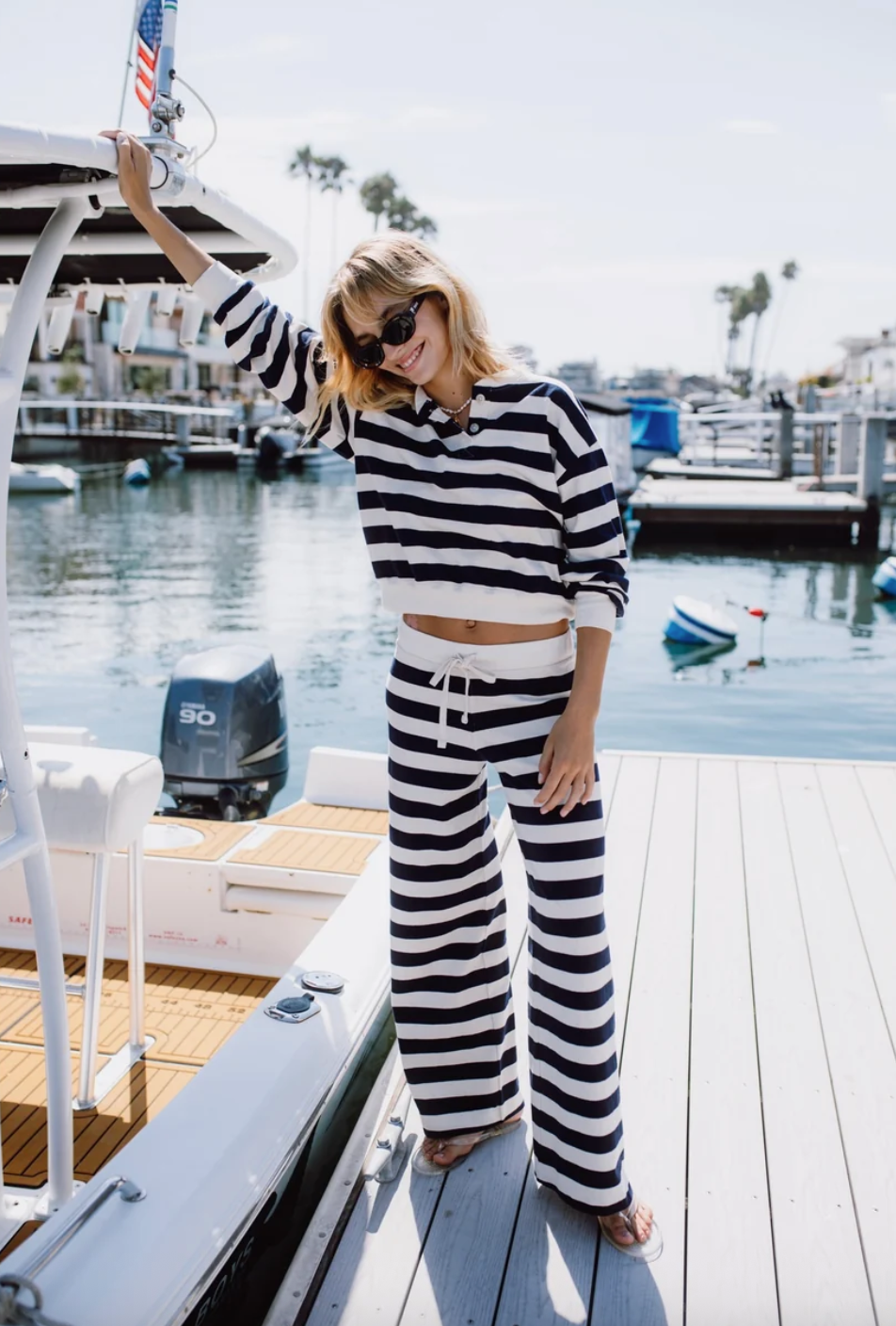 all time favourite | Sailor Sweatshirt - Navy Stripe