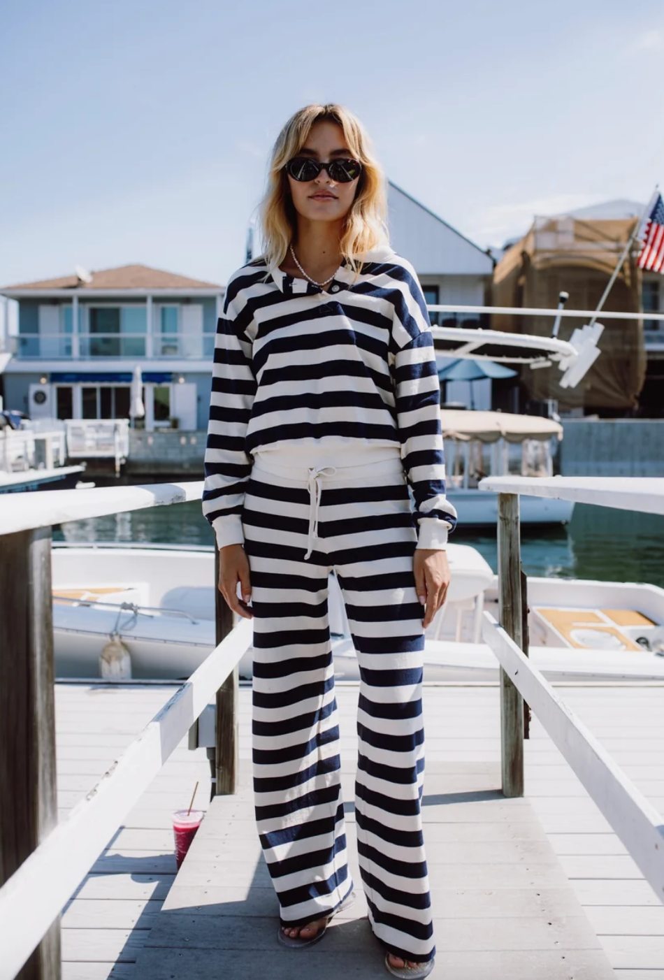 all time favourite | Sailor Sweatshirt - Navy Stripe