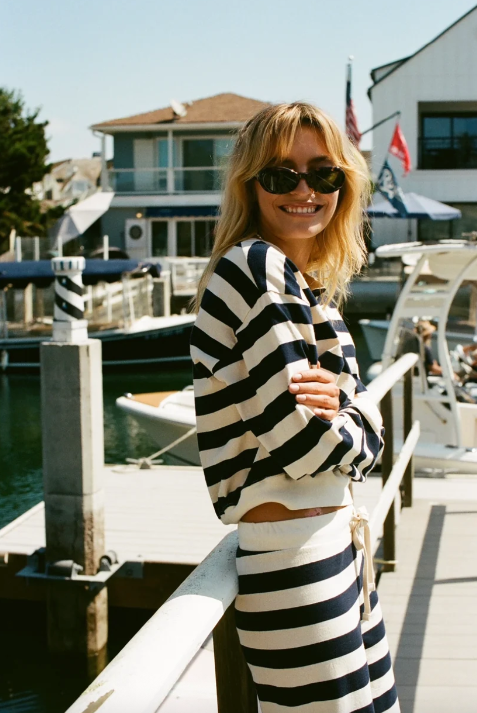 all time favourite | Sailor Sweatshirt - Navy Stripe