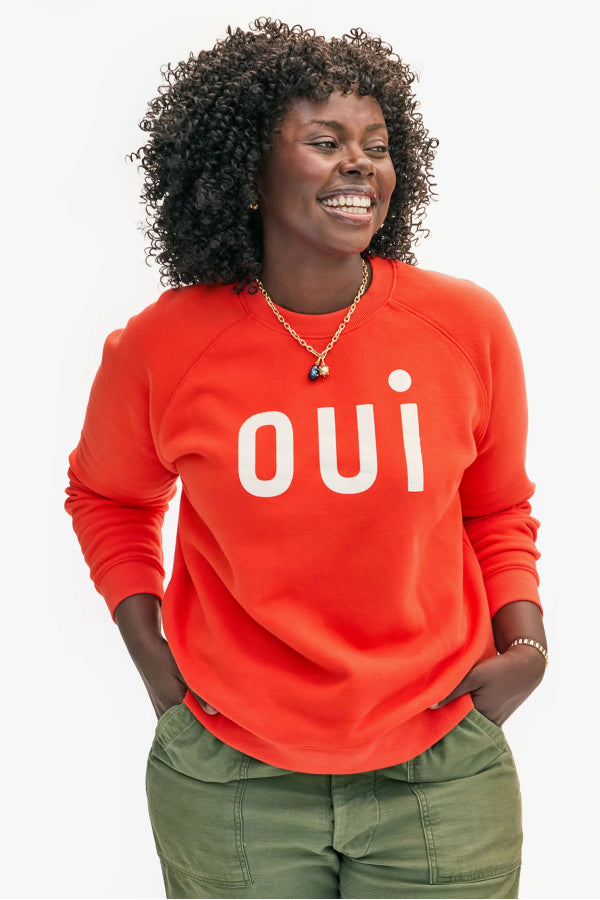 Clare V | Sweatshirt Oui - Blood Orange