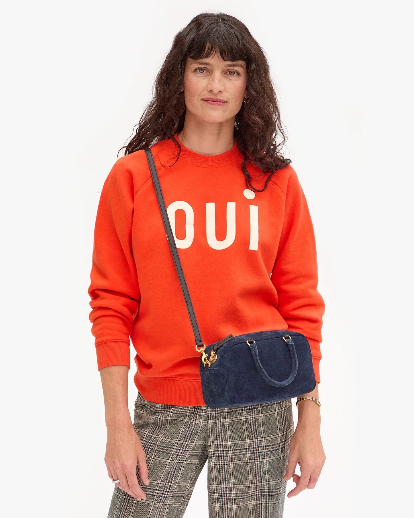 Clare V | Sweatshirt Oui - Blood Orange