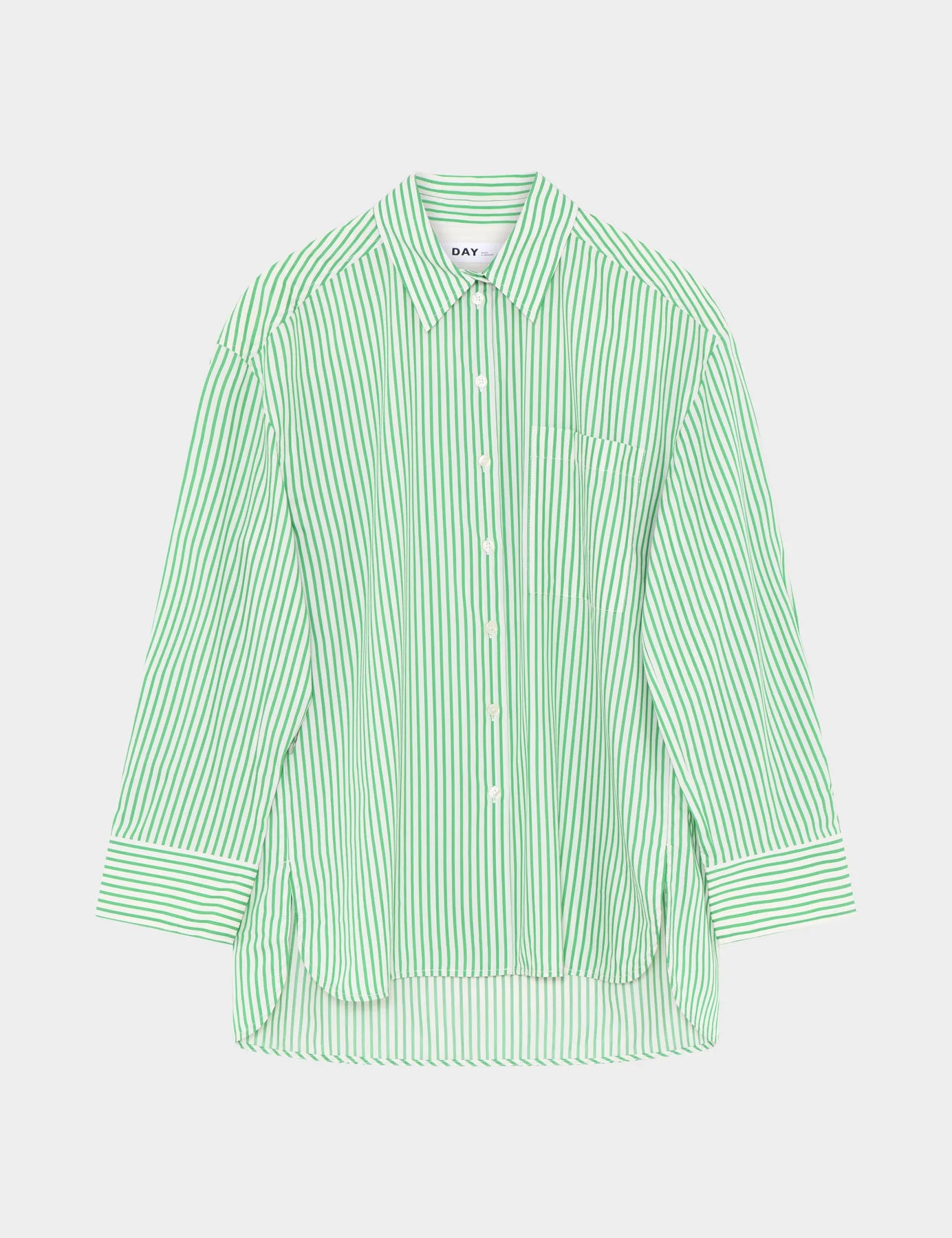 Day Birger | Tan Daily Classic Stripe Shirt - Fern Green