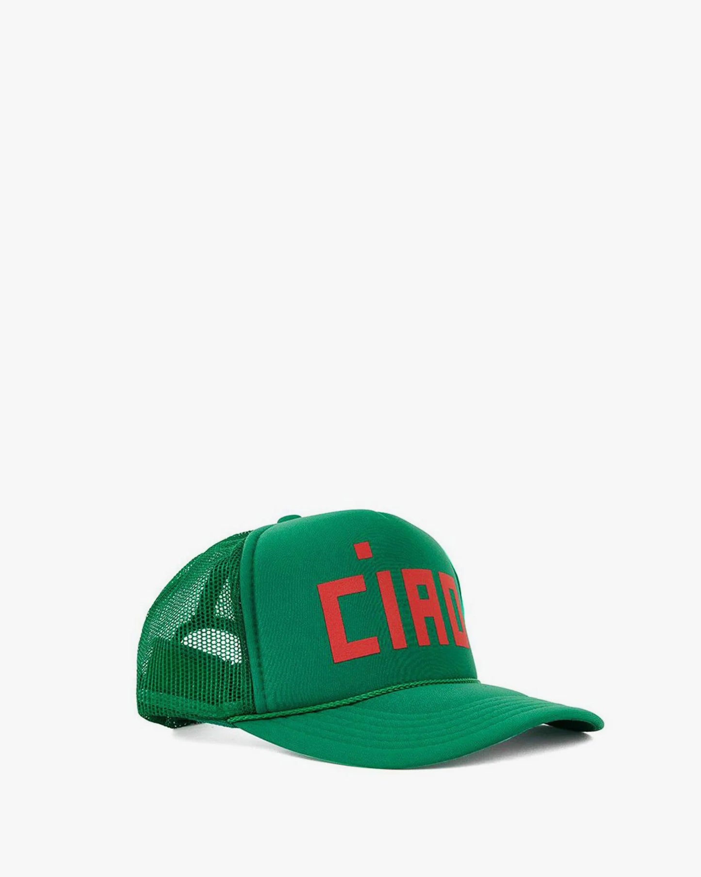 Clare V | Ciao Trucker Hat - Green/Red