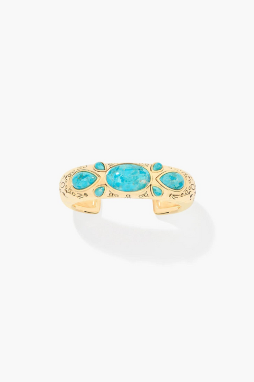 Aurélie Bidermann | Navajo Cuff - Gold/Turquoise