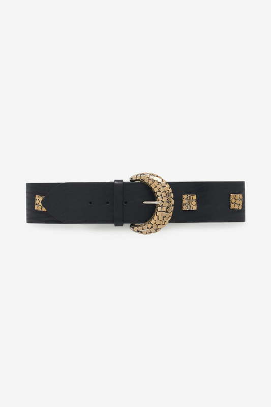 IRO Paris | Looky Wide Leather Belt - Black