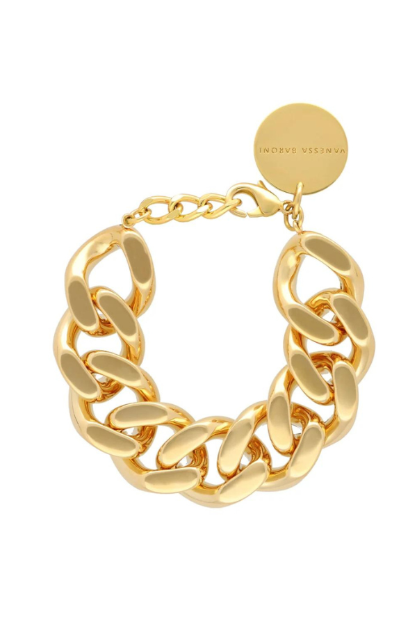 Vanessa Baroni | Flat Chain Bracelet - Gold