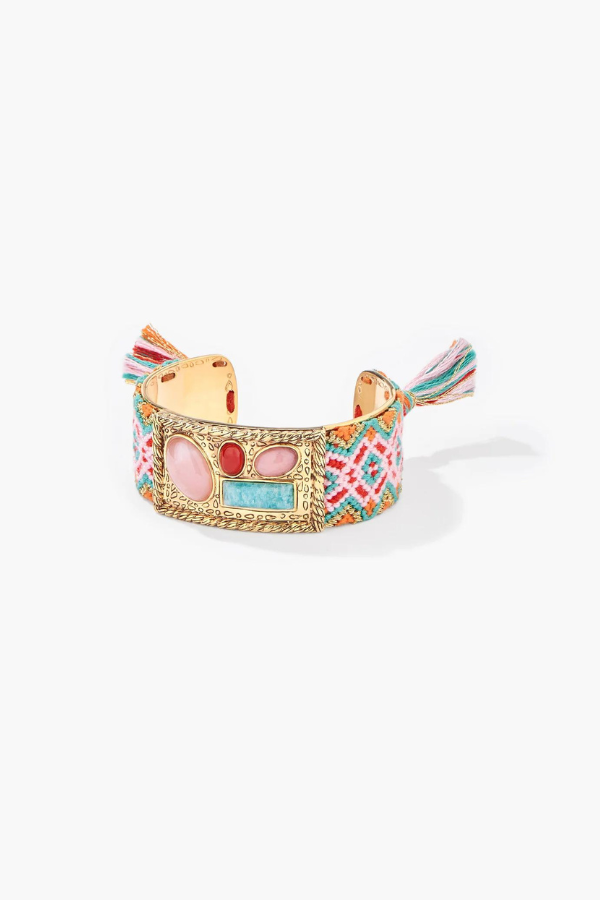 Aurélie Bidermann | Malli Bracelet - Pink Opal/Carnelian/Amazonite