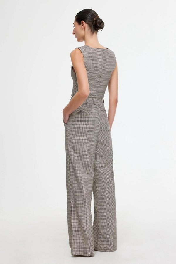 Acler | Willcott Pant - Oak Houndstooth