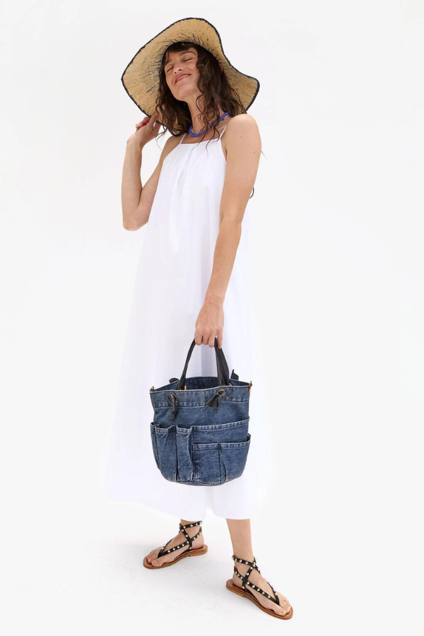 Clare V | Marine Indigo Bag - Washed Denim