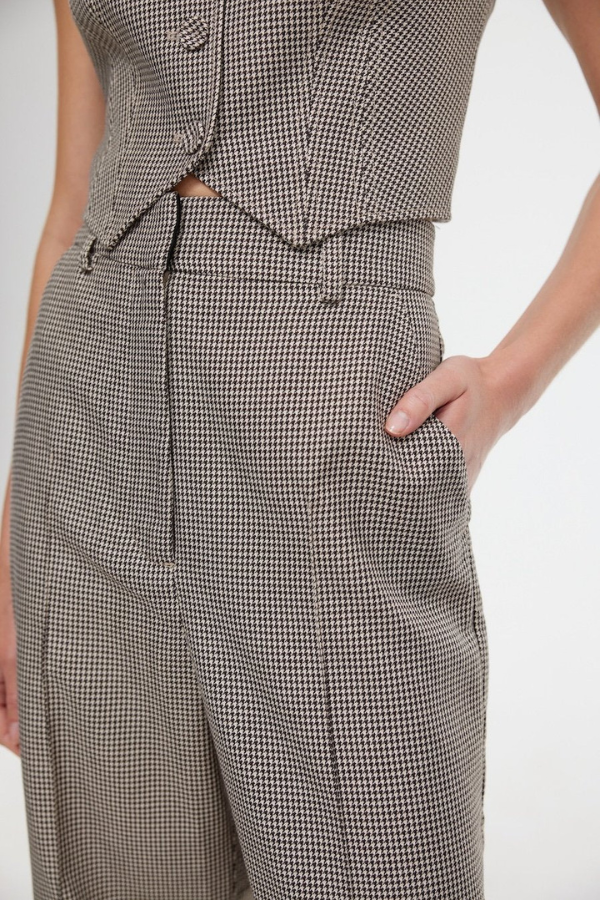 Acler | Willcott Pant - Oak Houndstooth