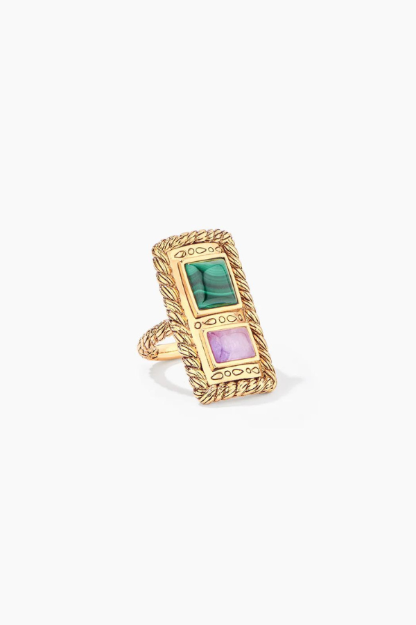 Aurélie Bidermann | Malachite Jade Malli Ring - Gold