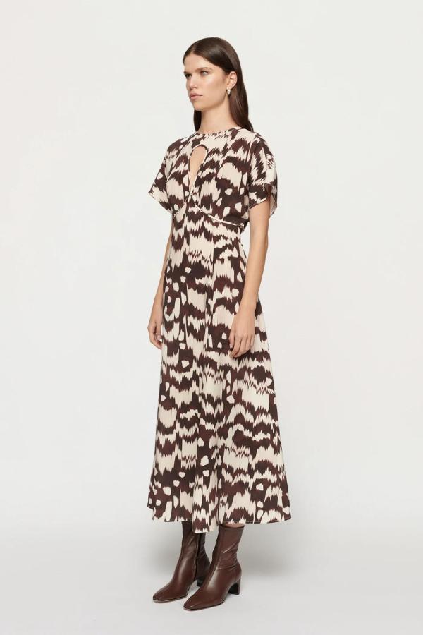 CLEA | Petra Midi Dress - Textural Print