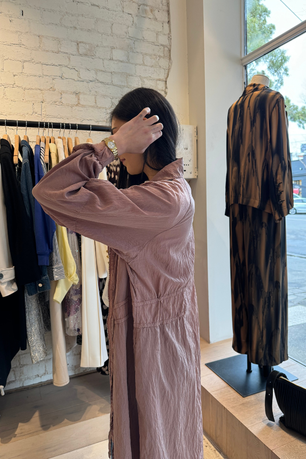 Transit Par Such | Silk Trench Coat - Rose