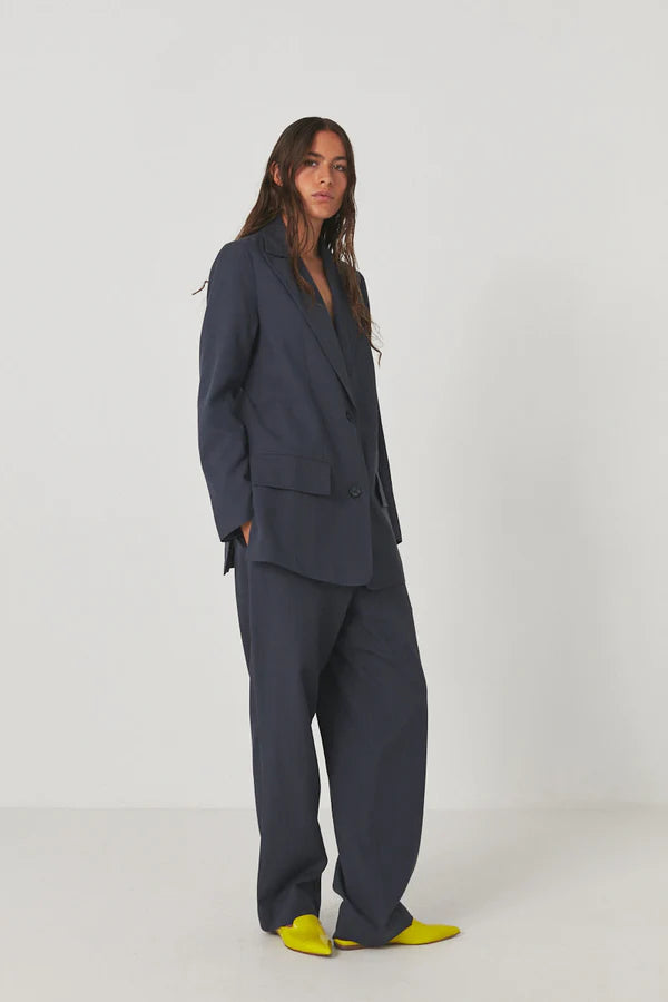 Rabens Saloner | Carly Aviator Pant - Dusty Navy