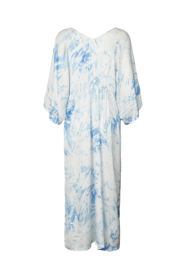 Rabens Saloner | Lucca Fracture Kaftan - Blue White Combo