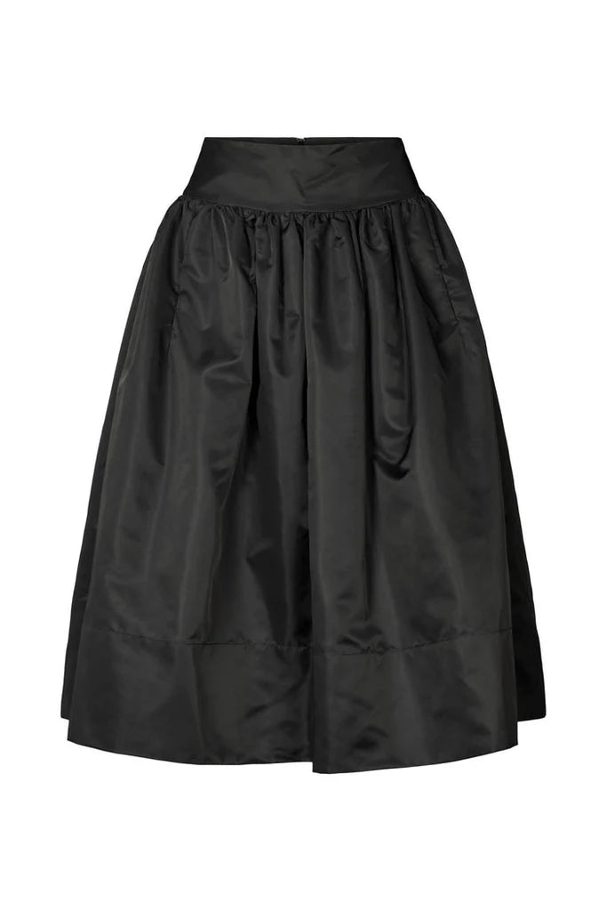 Rabens Saloner | Silke Nylon Full Skirt - Black