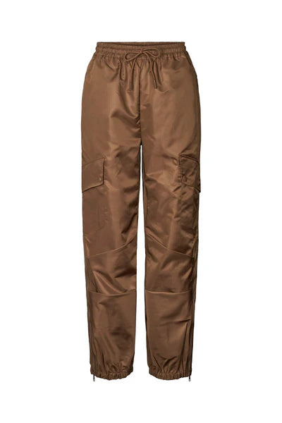 Rabens Saloner | Justa Nylon Pants - Coffee