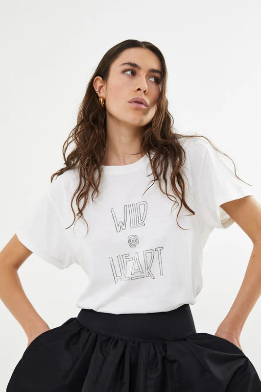 Rabens Saloner | Ambla Tee Wild At Heart - Chalk