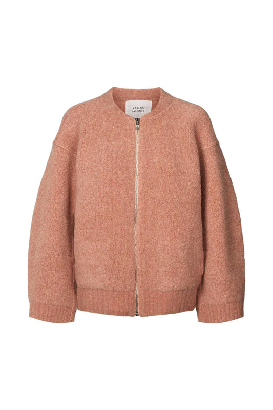 Rabens Saloner | Sig Sheep Knit Bomber - Peachy