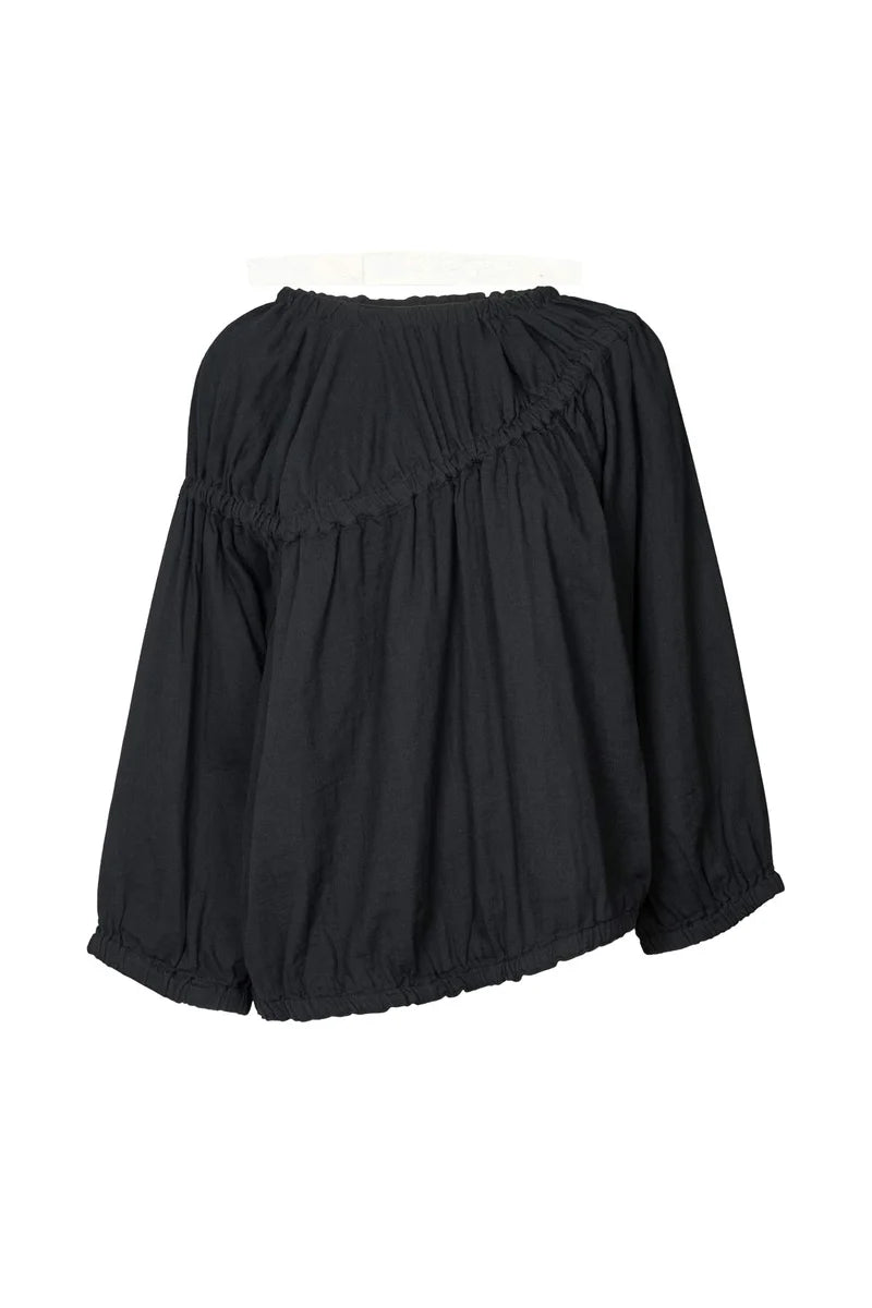 Rabens Saloner | Lotte Cotton Top - Black