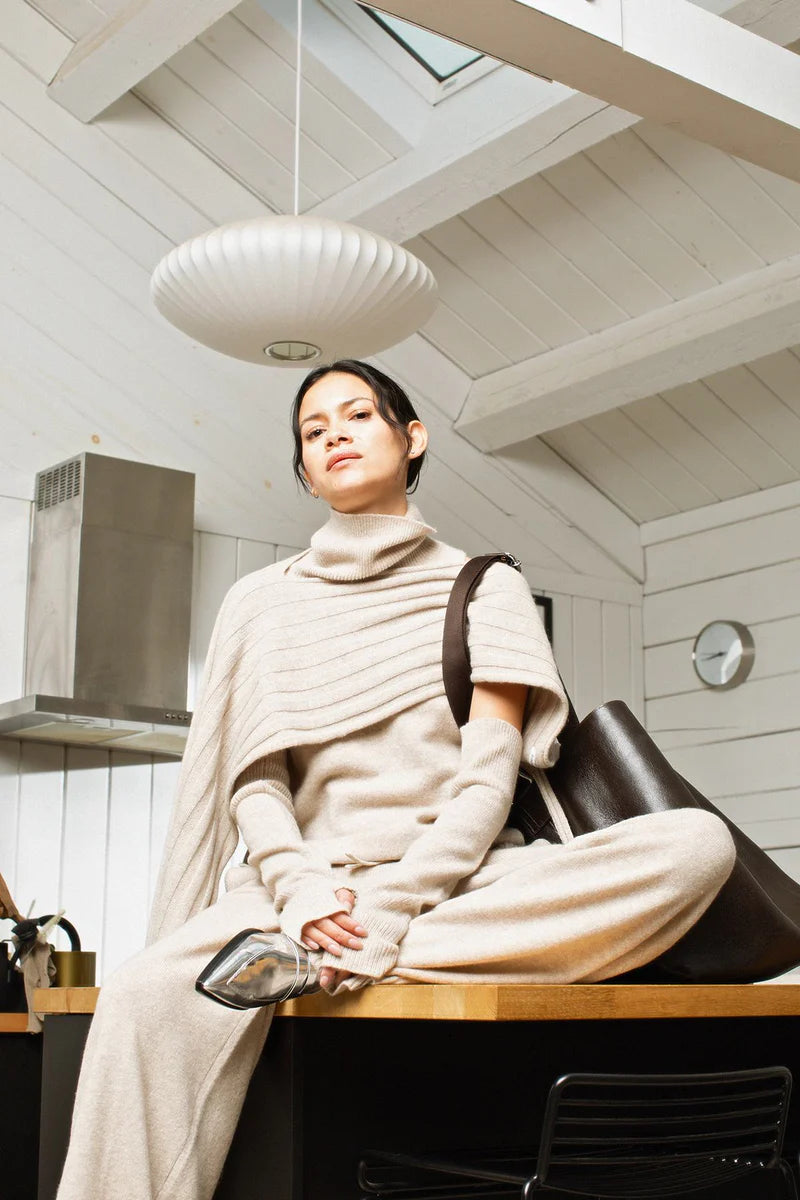 Rabens Saloner | Dianne Pure Wool Lounge Pant - Oatmeal