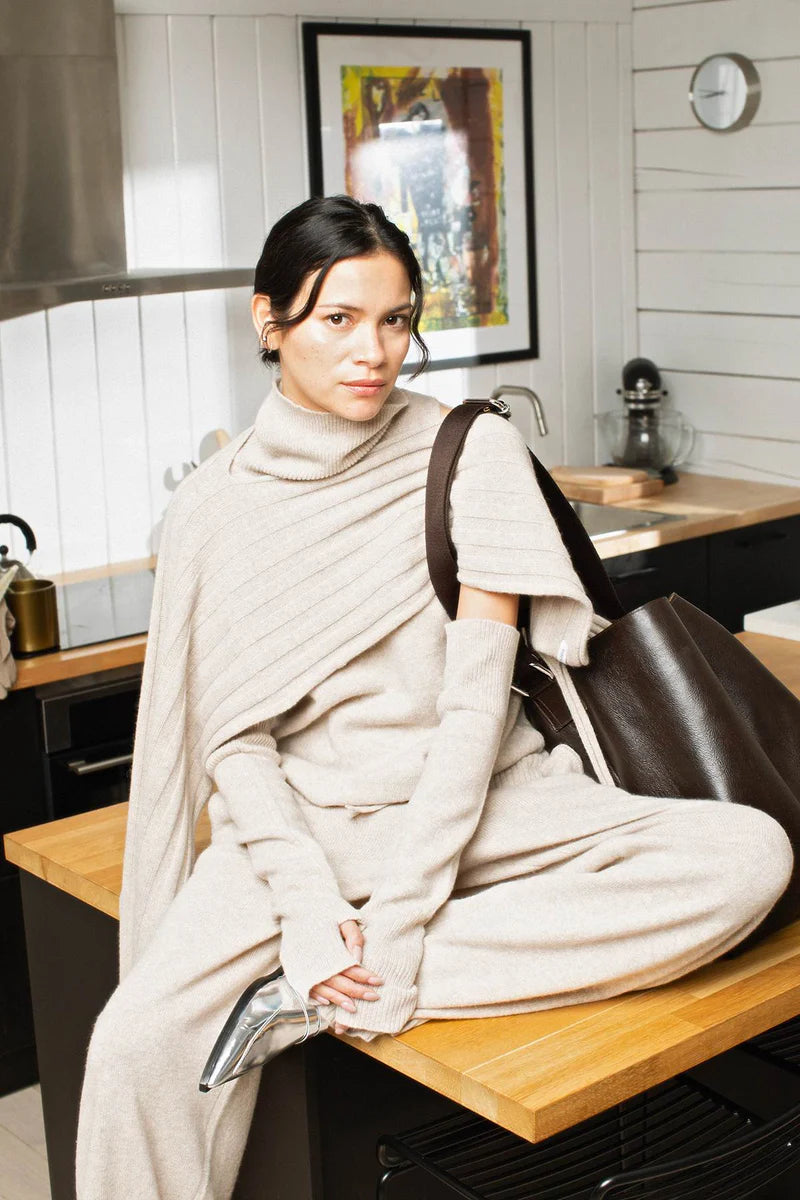 Rabens Saloner | Dianne Pure Wool Lounge Pant - Oatmeal