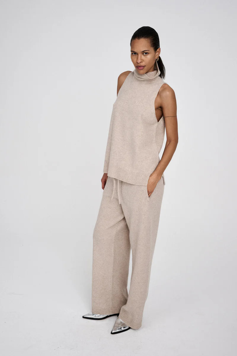 Rabens Saloner | Dianne Pure Wool Lounge Pant - Oatmeal