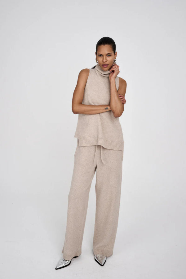 Rabens Saloner | Dianne Pure Wool Lounge Pant - Oatmeal