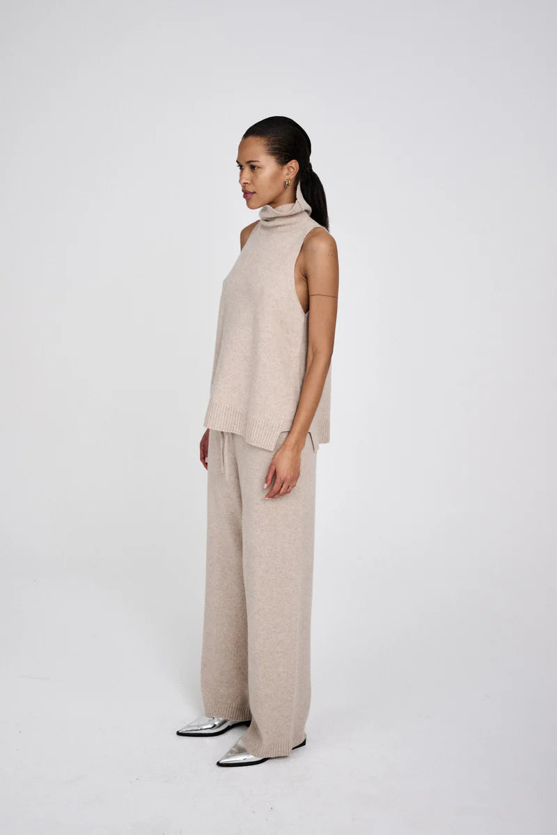 Rabens Saloner | Dianne Pure Wool Lounge Pant - Oatmeal