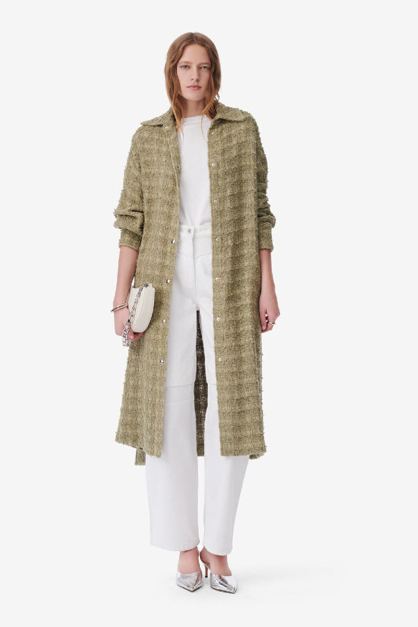 IRO Paris | Robbey Long Tweed Overshirt - Khaki