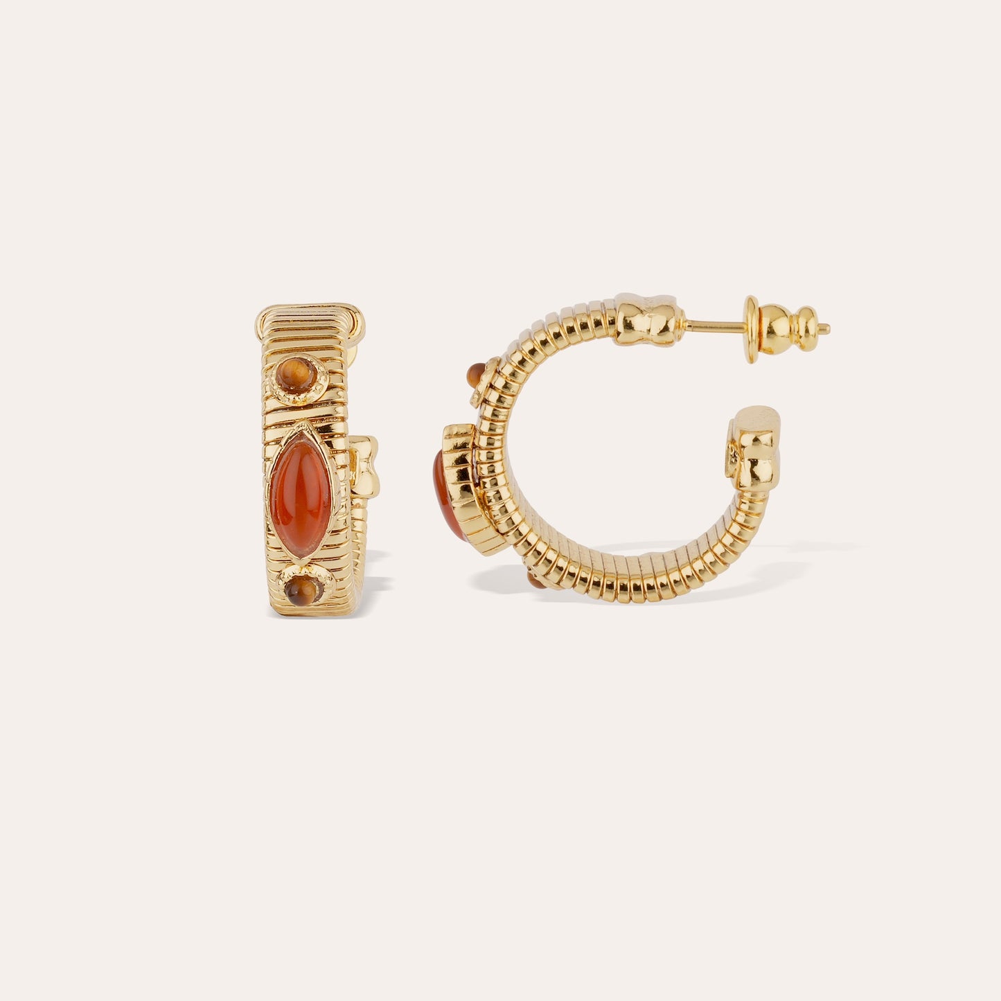 Gas Bijoux | Strada Hoop Earrings - Gold/ Pearl