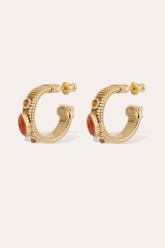 Gas Bijoux | Strada Hoop Earrings - Gold/ Pearl