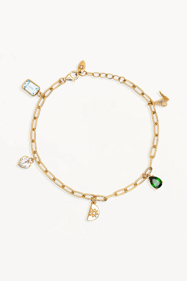 By Charlotte | Wanderlust Charm Bracelet - Gold